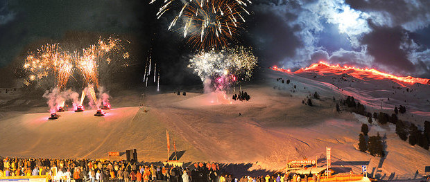 Feuerwerk beim Fire & Ice am Hochzeiger