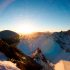 Sonnenuntergang am Pitztaler Gletscher im Café 3.440